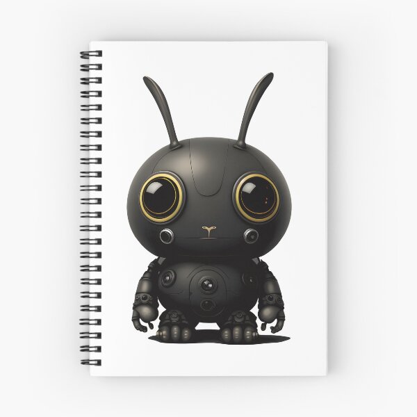 Item preview, Little Black Robot Rabbit | Cute Bunny | Biopunk Cyborg designed and sold by Broskan.