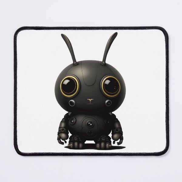 Item preview, Little Black Robot Rabbit | Cute Bunny | Biopunk Cyborg designed and sold by Broskan.