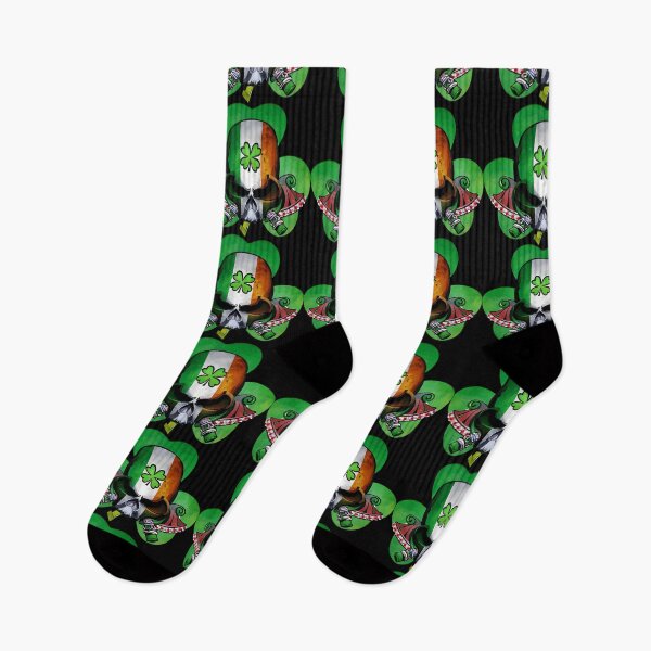 Item preview, irish shamrock skull and crossbones kids t-shirt #1680 gift designed and sold by TMelonShop.