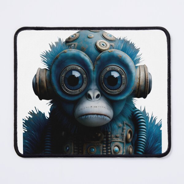 Item preview, Blue Monkey Robot | Strange Looking Monkey | Cyberpunk Animal designed and sold by Broskan.