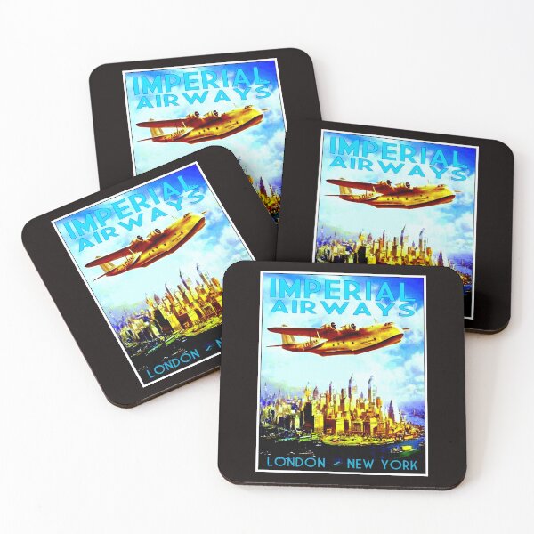 Item preview,  IMPERIAL AIRWAYS : Vintage British Air Line London to New York  Advertising Print designed and sold by posterbobs.