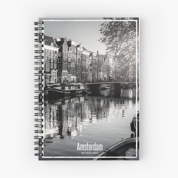 Item preview, Amsterdam Bridge and Canal Black and White Photo - Netherlands Travel designed and sold by SoccaTamam.