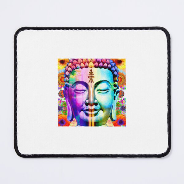 Item preview, A peaceful Buddha face surrounded by a mandala of flowers designed and sold by FindYouByZ.