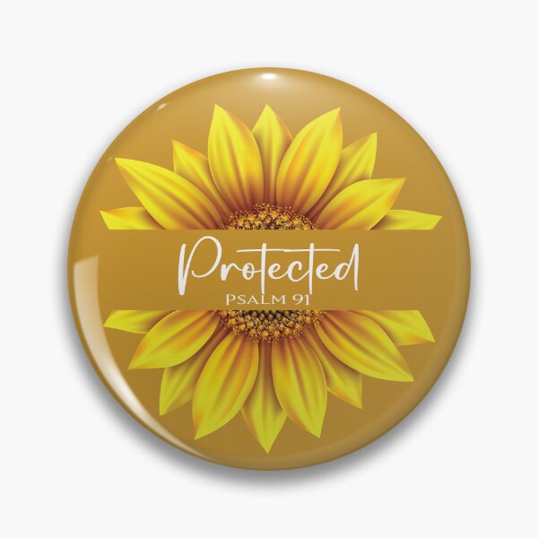 Item preview, Christian Sunflower design - I am Protected - Psalm 91 designed and sold by simplydesignart.
