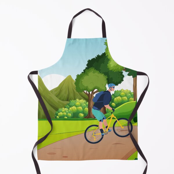 Item preview, Mountain biking through the woods designed and sold by Robo-toons.