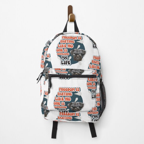 Item preview, Freedom is farting like no one is watching Funny quote pug farting designed and sold by HomeCoquette.