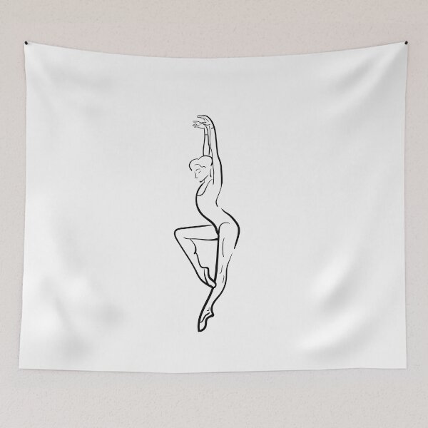 Item preview, exquisite sketch of a ballerina, fragile in a beautiful pose, dancing designed and sold by Olga Berlet.