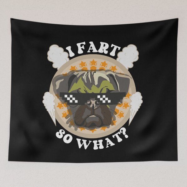 Item preview, Funny quote pug farting designed and sold by HomeCoquette.