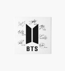 bts bangtan boys signatures signature autograph Art Board