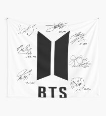 bts bangtan boys signatures signature autograph Wall Tapestry