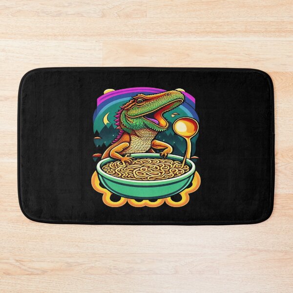 Item preview, Funny Bearded Dragon Eating Ramen Noodles  designed and sold by Trendy Valley .
