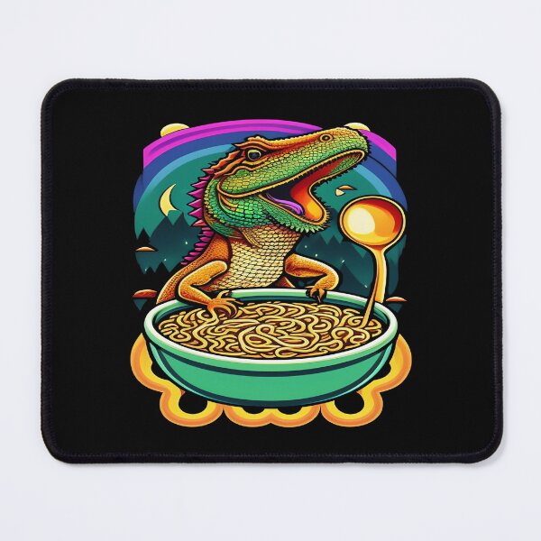 Item preview, Funny Bearded Dragon Eating Ramen Noodles designed and sold by Trendy Valley .