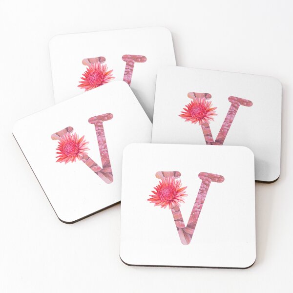 Item preview, Monogram - Letter V - Dahlia Flower designed and sold by hojhojart.
