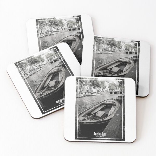Item preview, Amsterdam Bridge and Canal Black and White Photo - Netherlands Travel - Boat  designed and sold by SoccaTamam.