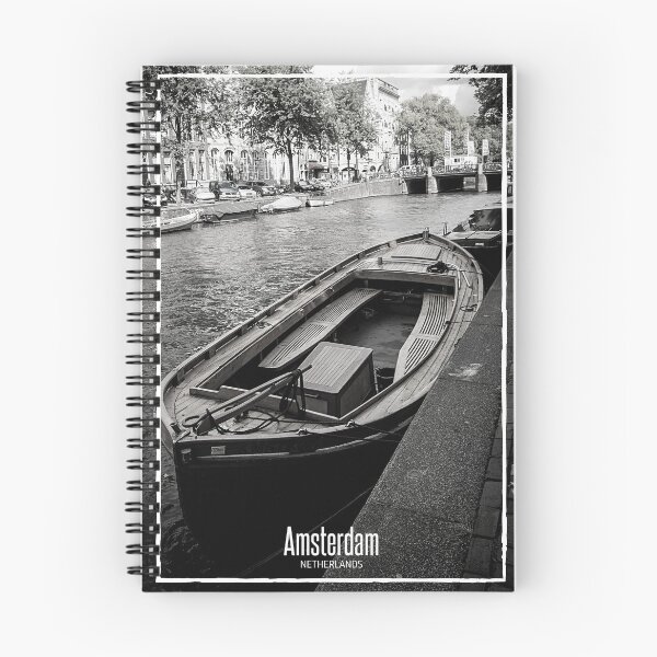 Item preview, Amsterdam Bridge and Canal Black and White Photo - Netherlands Travel - Boat  designed and sold by SoccaTamam.