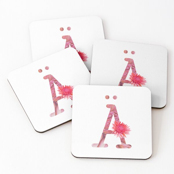 Item preview, Monogram - Letter Ä - Dahlia Flower designed and sold by hojhojart.