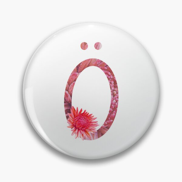Item preview, Monogram - Letter Ö - Dahlia Flower designed and sold by hojhojart.