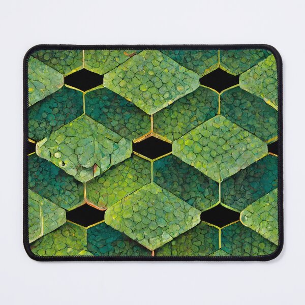 Item preview, Green Hexagon Chameleon Scales Repeating Pattern designed and sold by chamlogic.