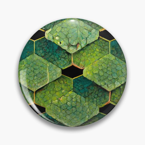 Item preview, Green Hexagon Chameleon Scales Repeating Pattern designed and sold by chamlogic.