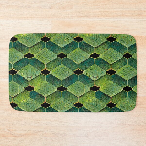 Item preview, Green Hexagon Chameleon Scales Repeating Pattern designed and sold by chamlogic.