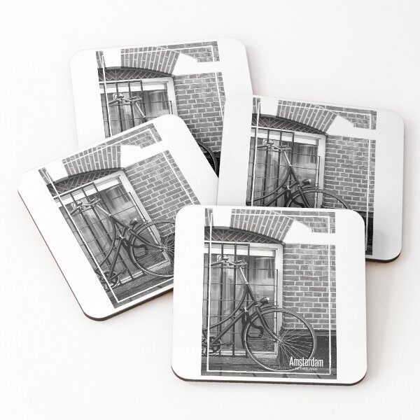 Item preview, Amsterdam Black and White Photo - Netherlands Travel - Parked Bicycle designed and sold by SoccaTamam.