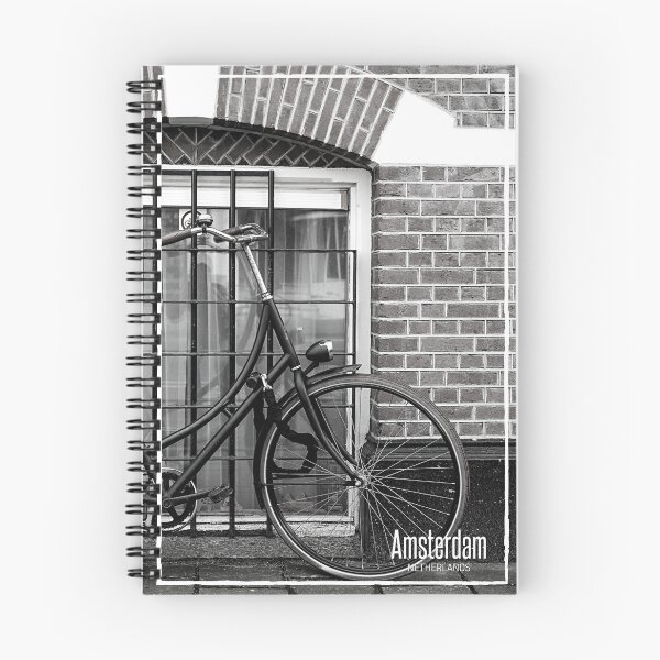Item preview, Amsterdam Black and White Photo - Netherlands Travel - Parked Bicycle designed and sold by SoccaTamam.