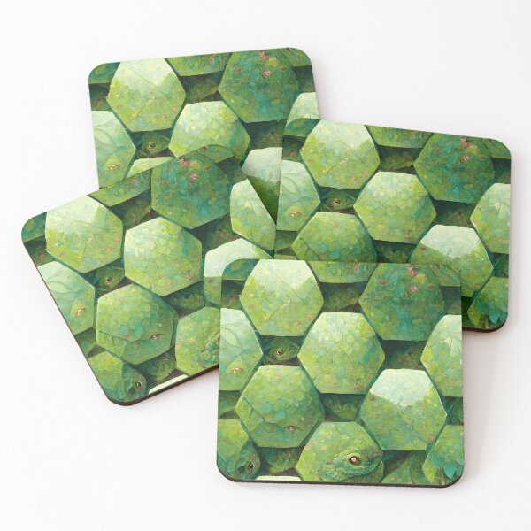 Item preview, Green Hexagon Chameleon Scales Repeating Pattern designed and sold by chamlogic.