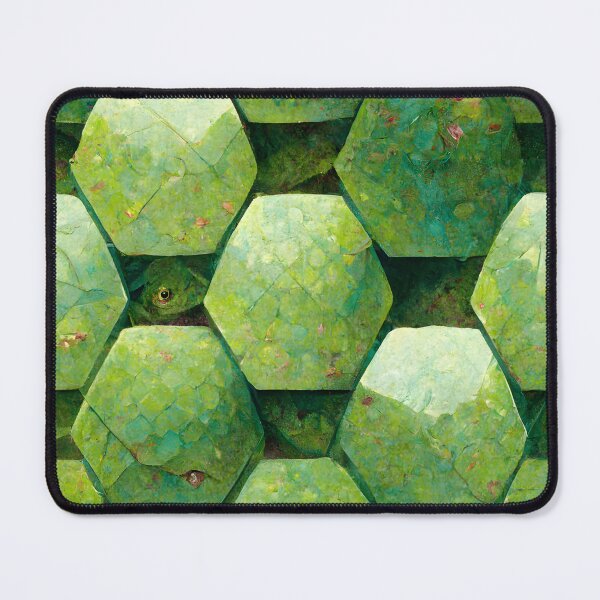 Item preview, Green Hexagon Chameleon Scales Repeating Pattern designed and sold by chamlogic.