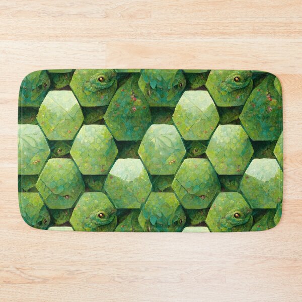 Item preview, Green Hexagon Chameleon Scales Repeating Pattern designed and sold by chamlogic.