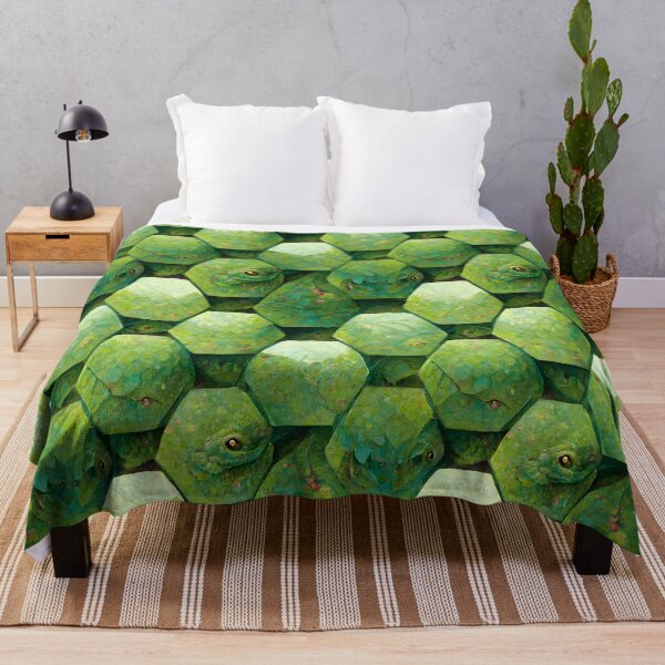 Item preview, Green Hexagon Chameleon Scales Repeating Pattern designed and sold by chamlogic.