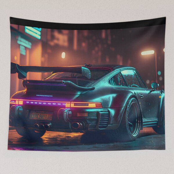 Item preview, Porsche 911 turbo cyberpunk style futuristic designed and sold by SuperSoulArts.