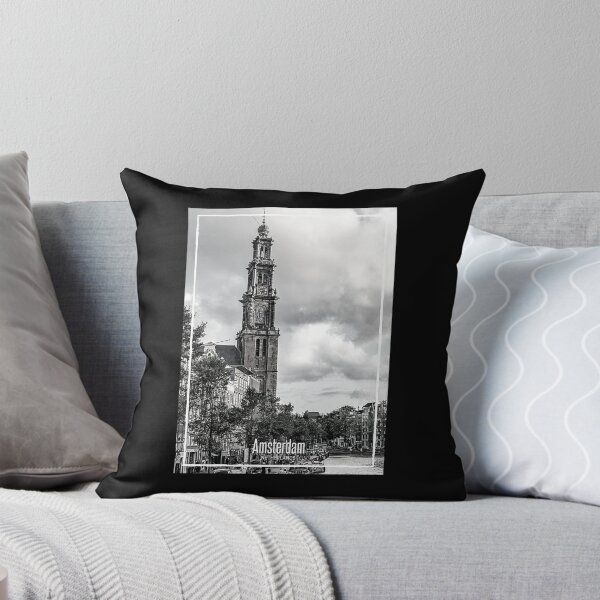 Item preview, Amsterdam Black and White Photo - Netherlands Travel - Westerkerk Church designed and sold by SoccaTamam.