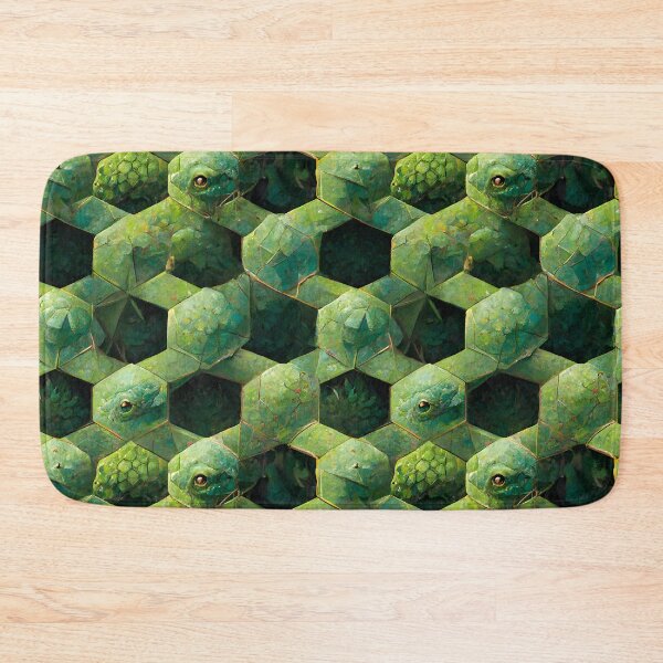 Item preview, Green Hexagon Chameleon Scales Repeating Pattern designed and sold by chamlogic.