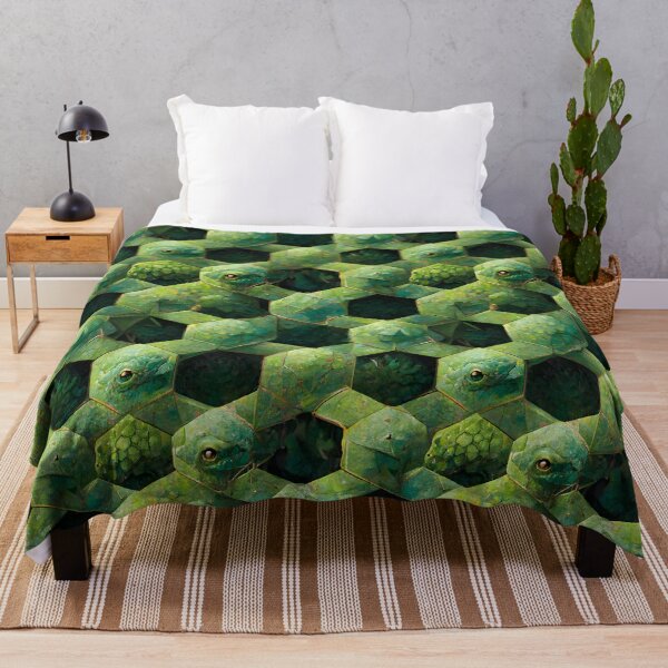 Item preview, Green Hexagon Chameleon Scales Repeating Pattern designed and sold by chamlogic.
