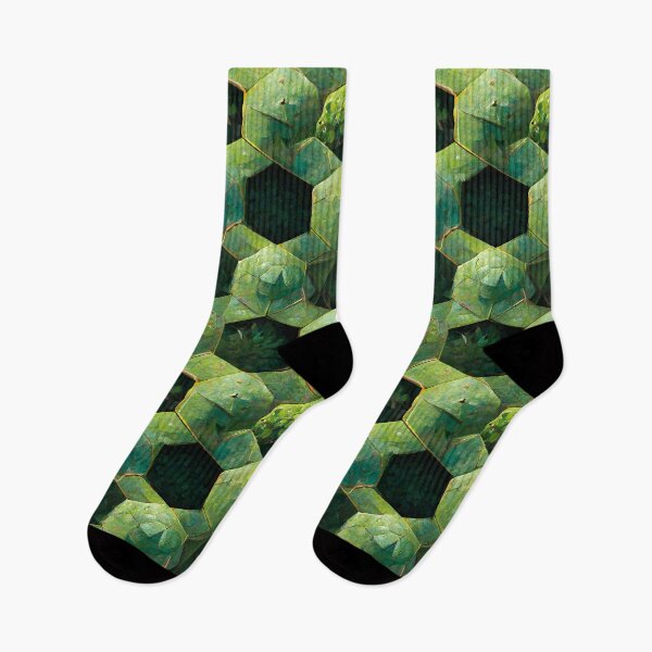 Item preview, Patrón de repetición de escamas de camaleón hexagonal verde designed and sold by chamlogic.