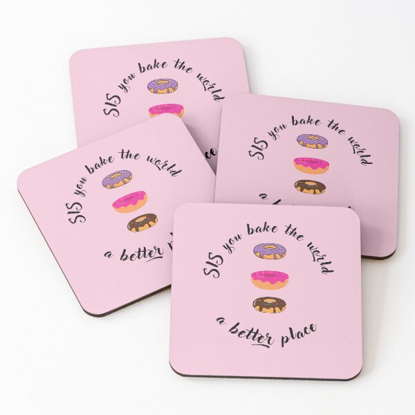 Item preview,  doughnut lover sister cupcake girl you bake the world a better place appreciation,wife,sisters,daughters,girlfrinds,friends,baking coleagueslove,baking items doughnuts,pies,cookies,pink and white designed and sold by gulnaz797.