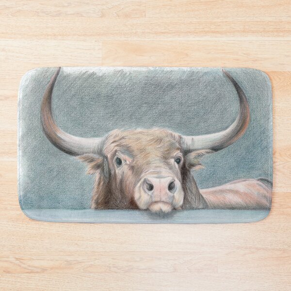 Item preview, Watercolor bull designed and sold by MaryWatercolor.