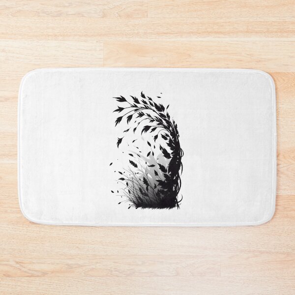 Item preview, Blowing Leaves Silhouette designed and sold by ShadowAndSlate.