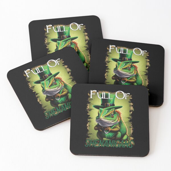 Item preview, Full of Shenanigans Funny Bearded Dragon St Patrick's Day designed and sold by Trendy Valley .