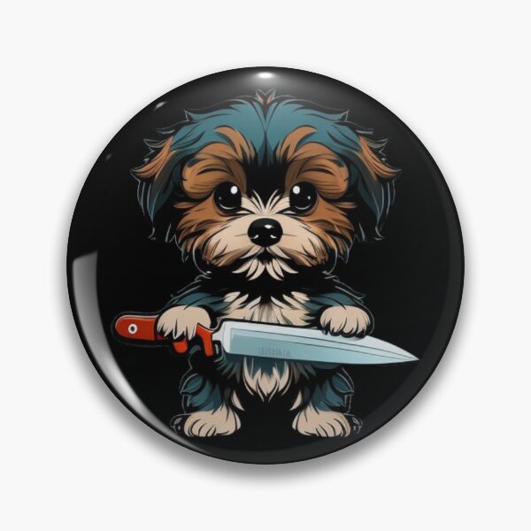 Item preview, dog with knife designed and sold by Diamaber.