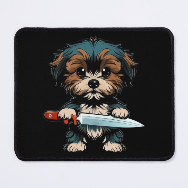 Item preview, dog with knife designed and sold by Diamaber.