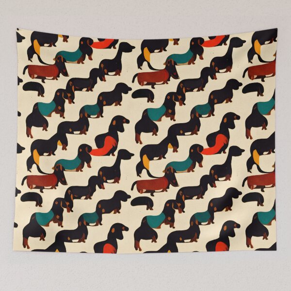 Item preview, Dachshund Repeating Pattern designed and sold by chamlogic.