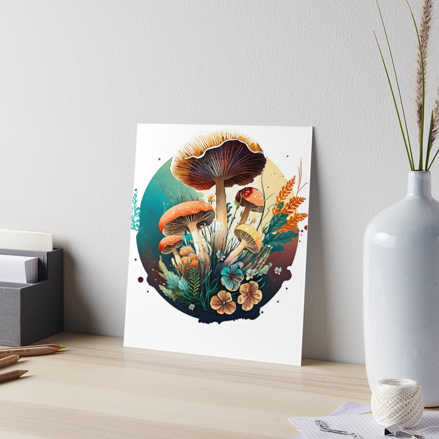 Goblincore Aesthetic Mushroom Acrylic Print by Bastav - Fine Art