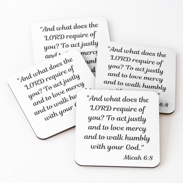 Item preview, Micah 6:8: Act Justly Love Mercy Walk Humbly - Bible Passage designed and sold by ElementJourney.