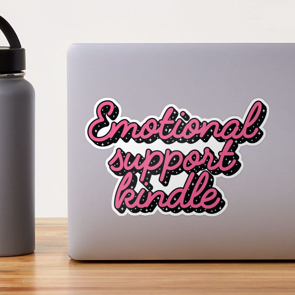 Emotional Support Kindle Case Sticker for Sale by Marc Alan ⭐⭐⭐⭐⭐