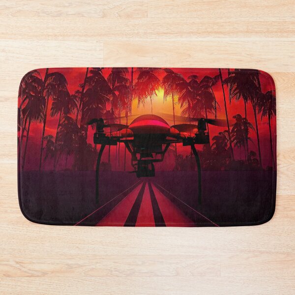 Item preview, Large Mysterious Drone Runway Landing in Tropical Sunset Environment designed and sold by ImageVortex.
