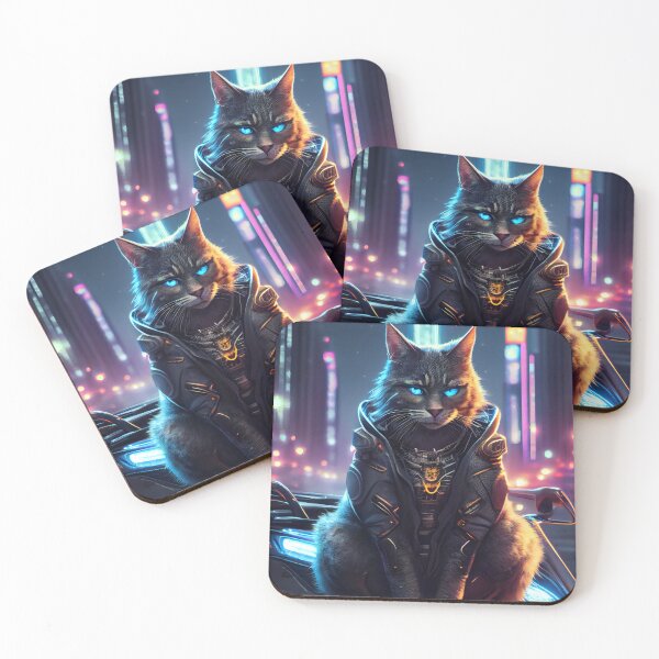 Item preview, Cyber Claw cyberpunk cat designed and sold by Chrizz1990.