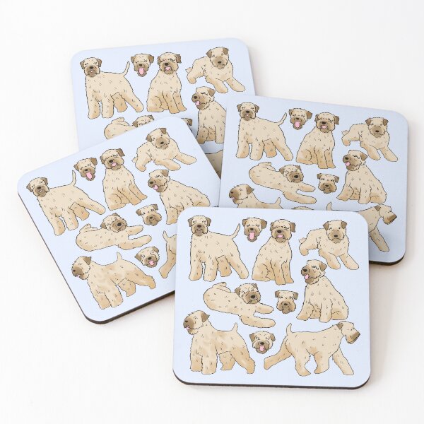 Item preview, Soft coated wheaten terrier cute illustration pattern  designed and sold by Yarafantasyart.