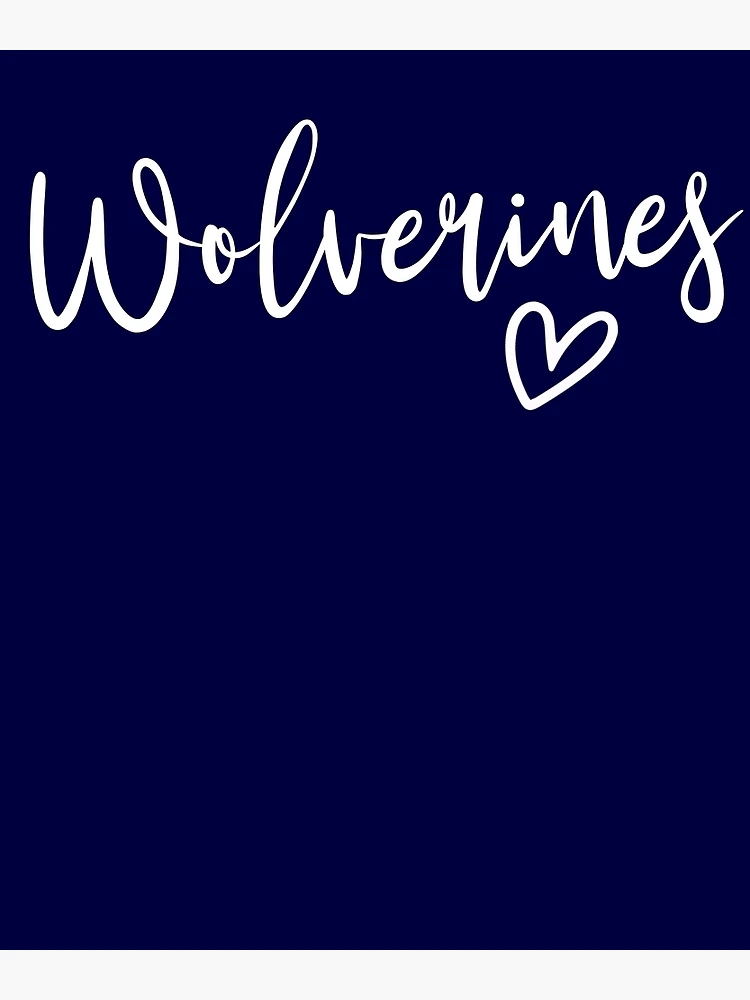 Aperçu 3 sur 3. Poster avec l'œuvre Wolverines School Mascot Sports Team Women's Wolverines Gear créée et vendue par DynamicDesign.