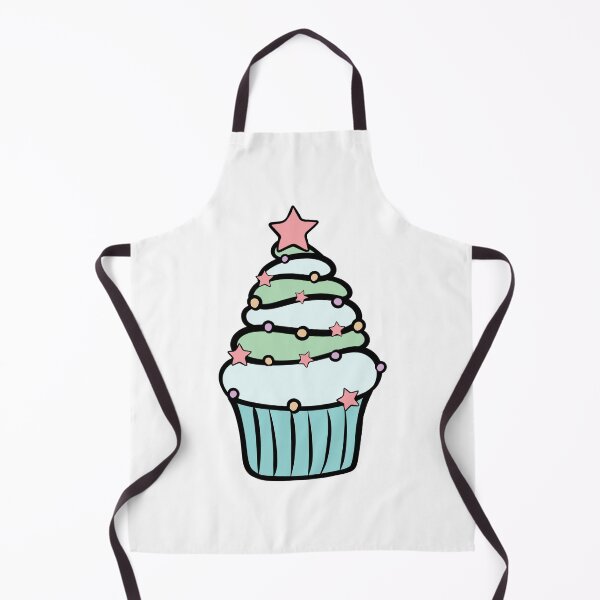 Artikelvorschau, Winter-Weihnachtsbaum-Cupcake mit Sternen entworfen und verkauft von CreativeDraws42.